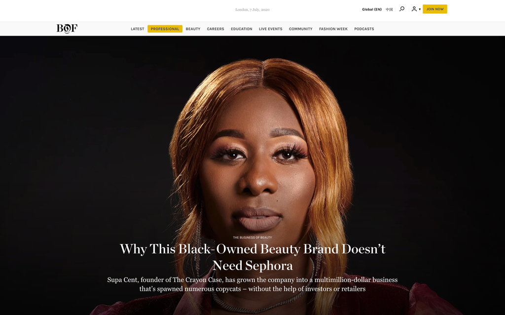 Featured on BusinessofFashion.com